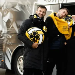 Poduszka w kształcie piłki z herbu Energi Trefla Gdańsk